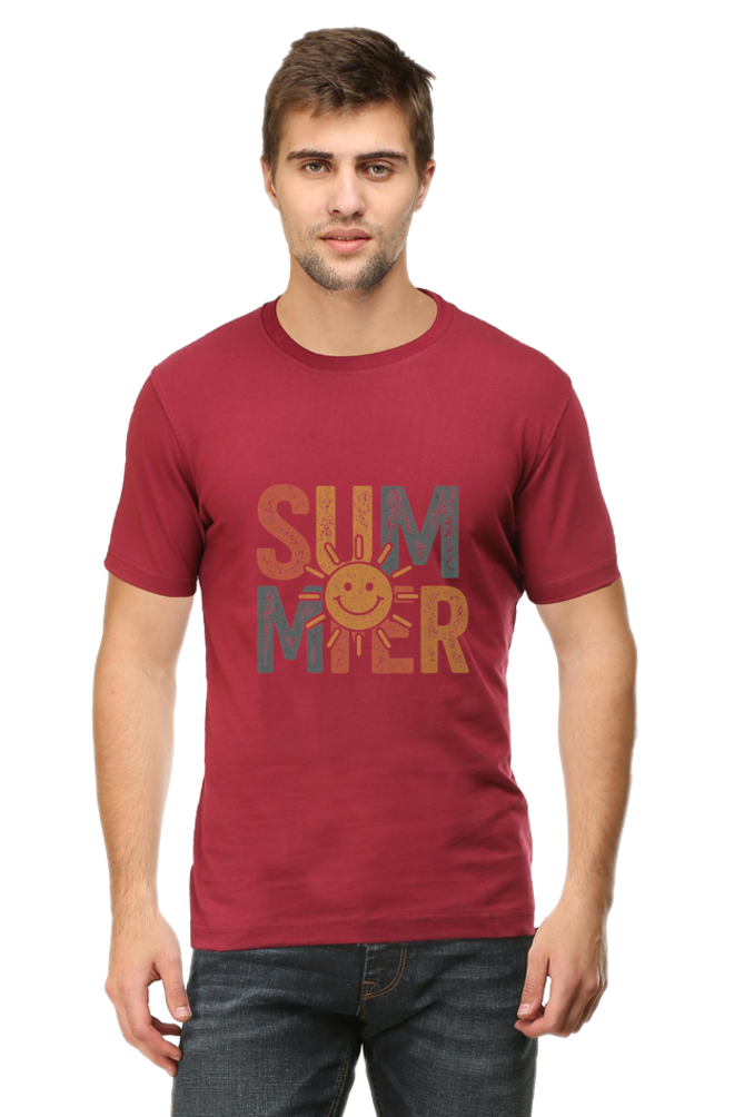 SUMMER Sun Graphic T-Shirt - Vibrant Seasonal Streetwear - Unisex Cotton Tee - Big Shot Fusion