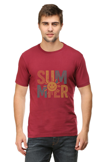 SUMMER Sun Graphic T-Shirt - Vibrant Seasonal Streetwear - Unisex Cotton Tee - Big Shot Fusion