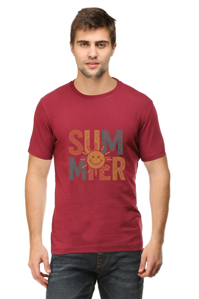 SUMMER Sun Graphic T-Shirt - Vibrant Seasonal Streetwear - Unisex Cotton Tee - Big Shot Fusion