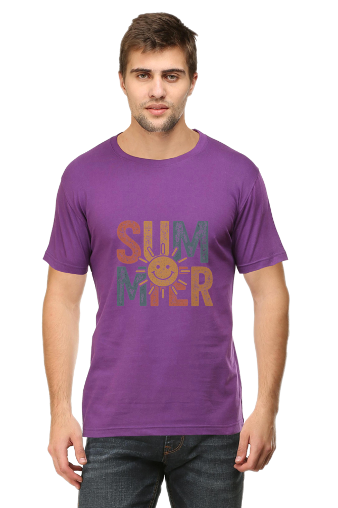 SUMMER Sun Graphic T-Shirt - Vibrant Seasonal Streetwear - Unisex Cotton Tee - Big Shot Fusion