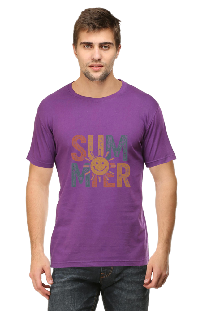 SUMMER Sun Graphic T-Shirt - Vibrant Seasonal Streetwear - Unisex Cotton Tee - Big Shot Fusion
