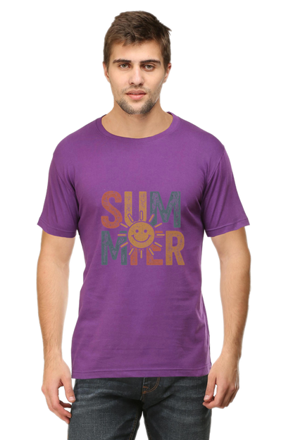 SUMMER Sun Graphic T-Shirt - Vibrant Seasonal Streetwear - Unisex Cotton Tee - Big Shot Fusion
