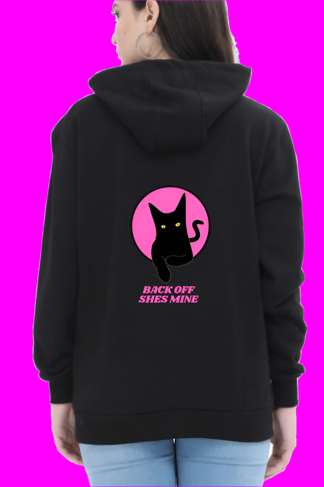 "Back Off, She's Mine" Cat Hoodie - Big Shot Fusion