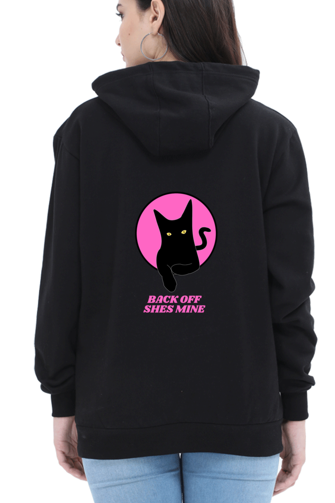 "Back Off, She's Mine" Cat Hoodie - Big Shot Fusion