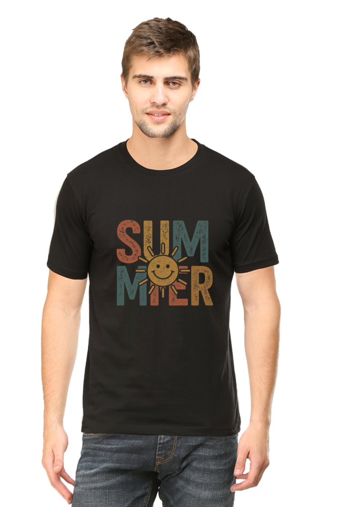 SUMMER Sun Graphic T-Shirt - Vibrant Seasonal Streetwear - Unisex Cotton Tee - Big Shot Fusion