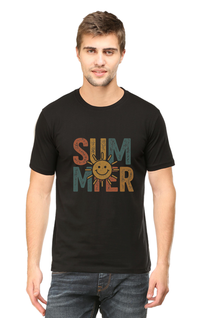 SUMMER Sun Graphic T-Shirt - Vibrant Seasonal Streetwear - Unisex Cotton Tee - Big Shot Fusion