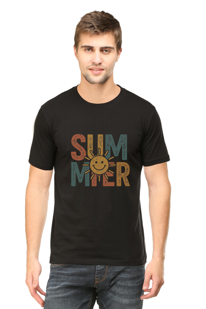 SUMMER Sun Graphic T-Shirt - Vibrant Seasonal Streetwear - Unisex Cotton Tee - Big Shot Fusion