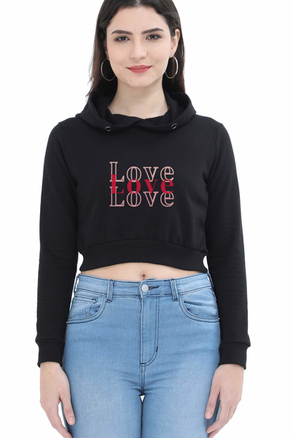 Love Ladies Crop Hoodie – Stylish & Comfortable Statement Wear