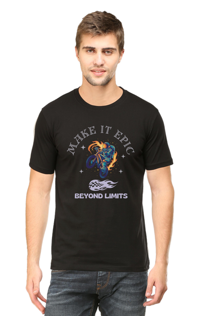 LIMITLESS VELOCITY" Bike Racing Tee - Defy Gravity, Own the Asphalt - Big Shot Fusion