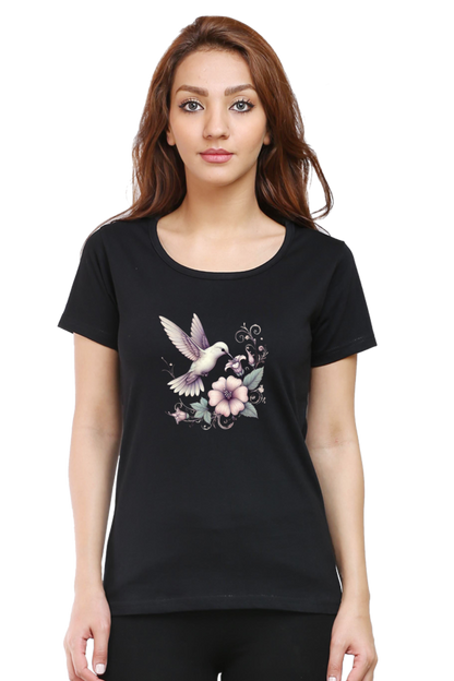 Hummingbird Harmony Round-Neck T-Shirt