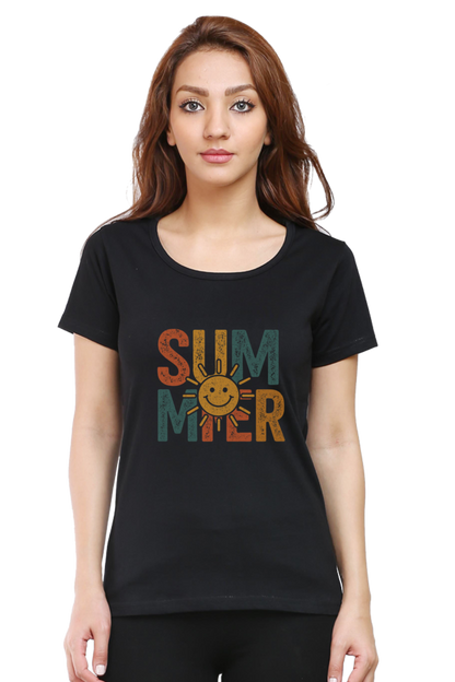 SUMMER Vintage Graphic Tee - Women's Casual Streetwear Top - Big Shot Fusion