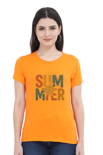 SUMMER Vintage Graphic Tee - Women's Casual Streetwear Top - Big Shot Fusion