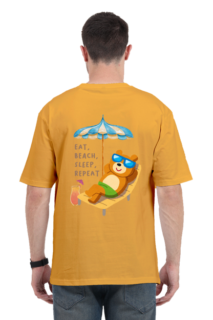 Eat, Beach, Sleep, Repeat – Oversized Unisex T-Shirt - Big Shot Fusion