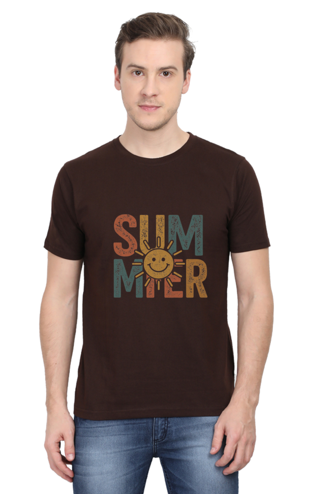 SUMMER Sun Graphic T-Shirt - Vibrant Seasonal Streetwear - Unisex Cotton Tee - Big Shot Fusion