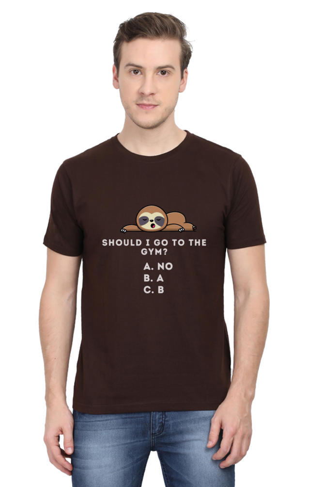 Funny Sloth Gym Quote T-Shirt - Lazy Gym Humor Design
