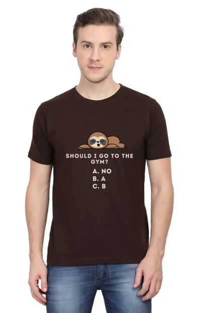 Funny Sloth Gym Quote T-Shirt - Lazy Gym Humor Design