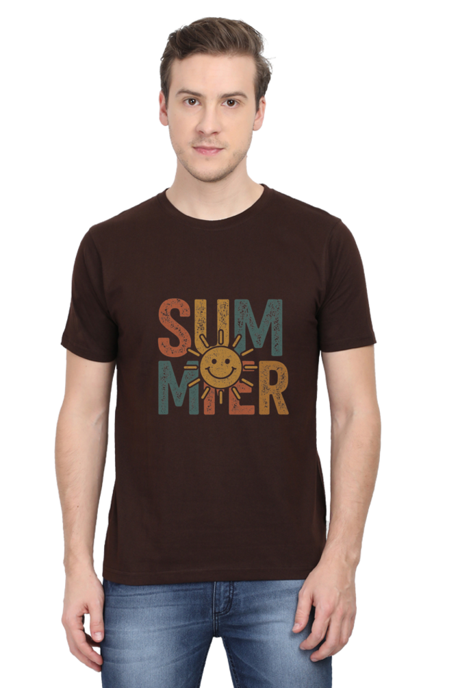 SUMMER Sun Graphic T-Shirt - Vibrant Seasonal Streetwear - Unisex Cotton Tee - Big Shot Fusion