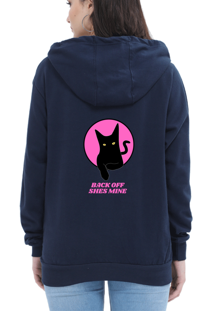 "Back Off, She's Mine" Cat Hoodie - Big Shot Fusion