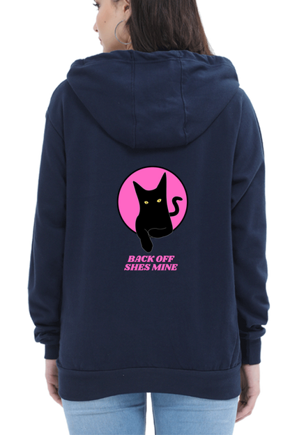 "Back Off, She's Mine" Cat Hoodie - Big Shot Fusion