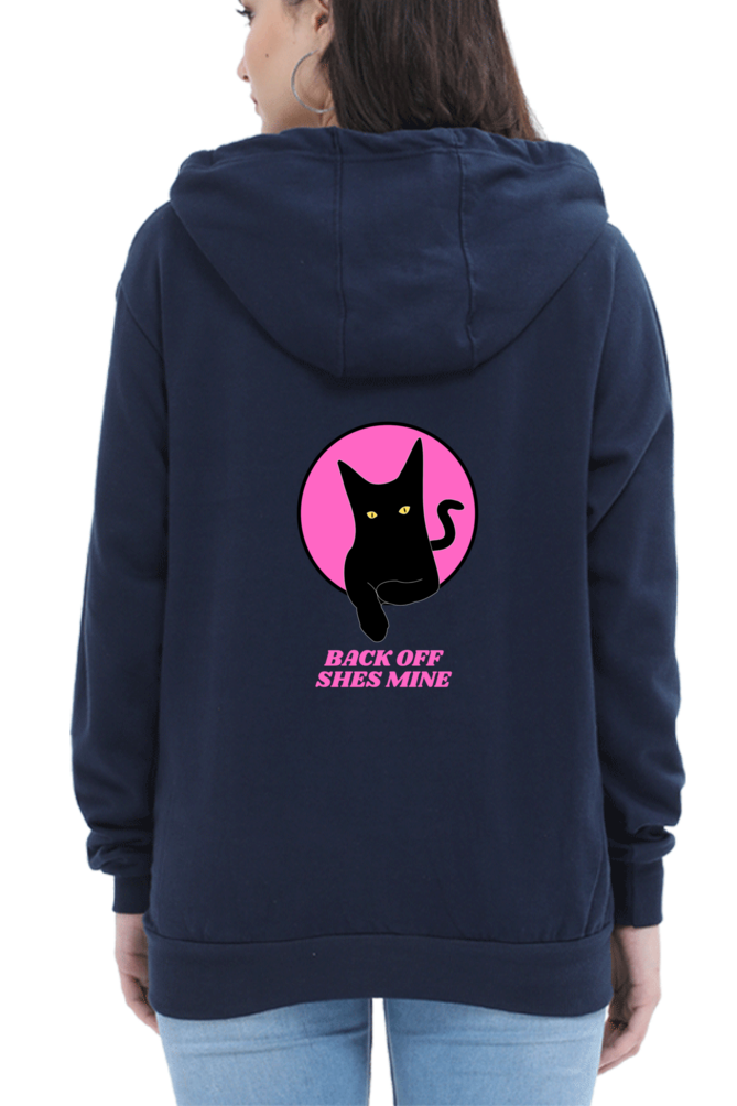 "Back Off, She's Mine" Cat Hoodie - Big Shot Fusion