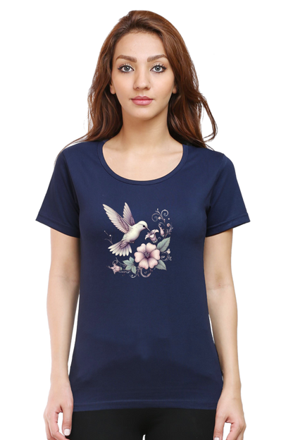Hummingbird Harmony Round-Neck T-Shirt