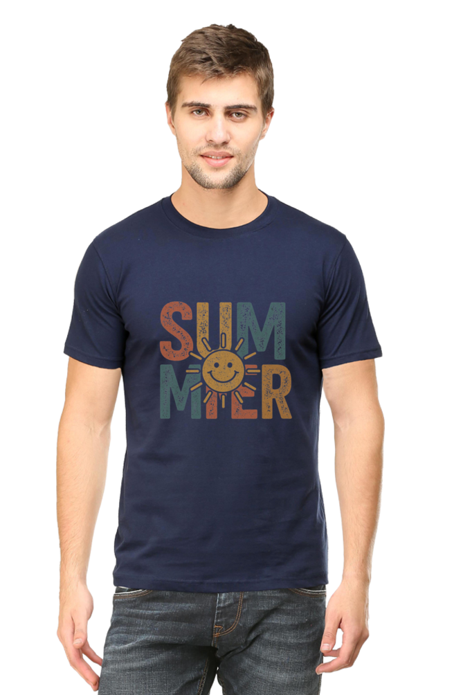 SUMMER Sun Graphic T-Shirt - Vibrant Seasonal Streetwear - Unisex Cotton Tee - Big Shot Fusion