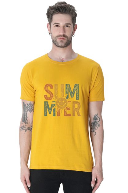 SUMMER Sun Graphic T-Shirt - Vibrant Seasonal Streetwear - Unisex Cotton Tee - Big Shot Fusion