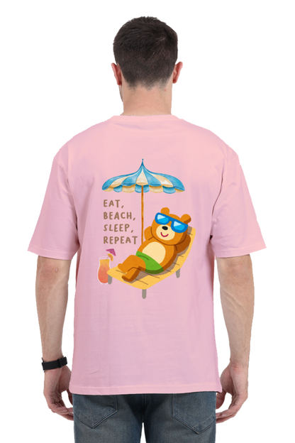 Eat, Beach, Sleep, Repeat – Oversized Unisex T-Shirt - Big Shot Fusion