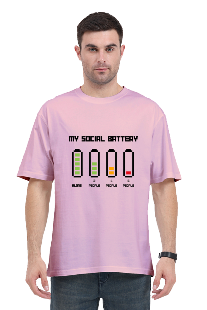 "My Social Battery" Oversized T-Shirt