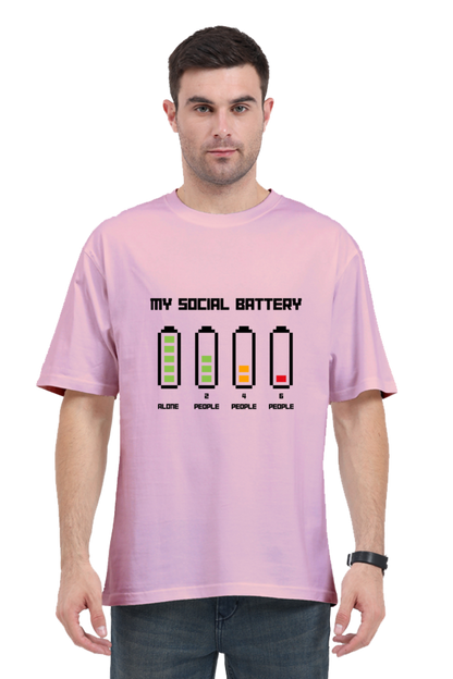 "My Social Battery" Oversized T-Shirt