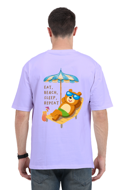 Eat, Beach, Sleep, Repeat – Oversized Unisex T-Shirt - Big Shot Fusion