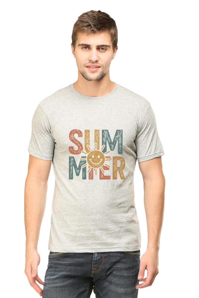 SUMMER Sun Graphic T-Shirt - Vibrant Seasonal Streetwear - Unisex Cotton Tee - Big Shot Fusion