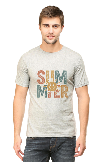 SUMMER Sun Graphic T-Shirt - Vibrant Seasonal Streetwear - Unisex Cotton Tee - Big Shot Fusion