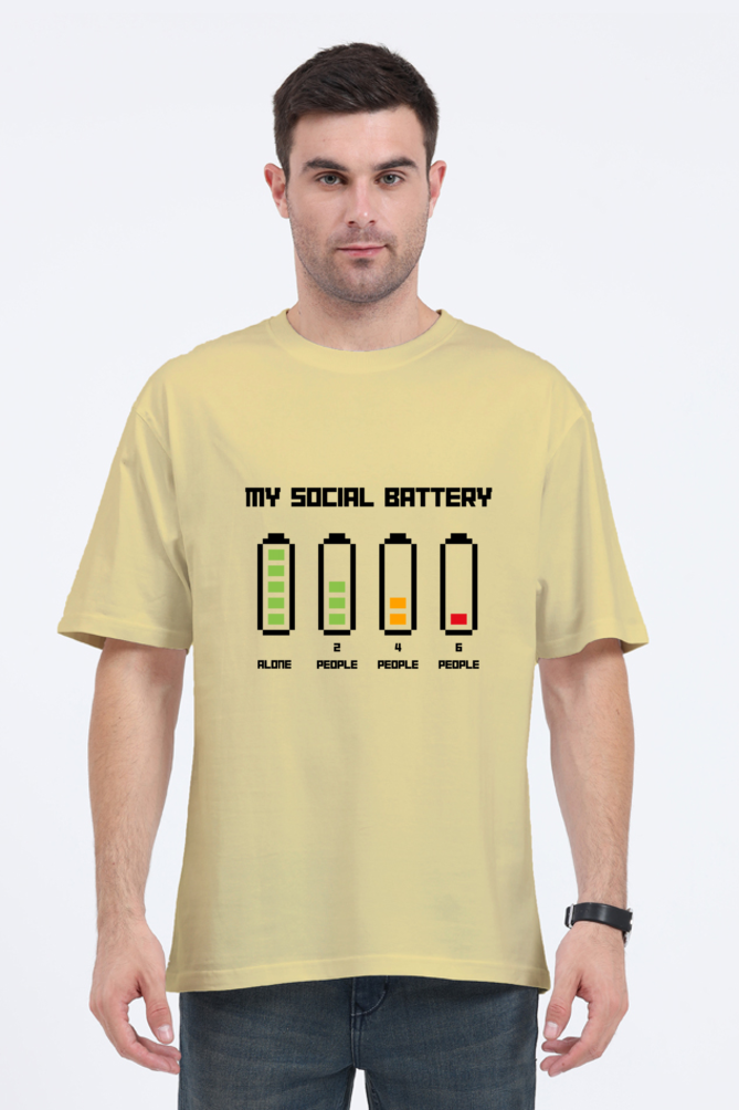 "My Social Battery" Oversized T-Shirt
