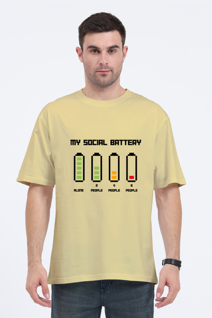 "My Social Battery" Oversized T-Shirt