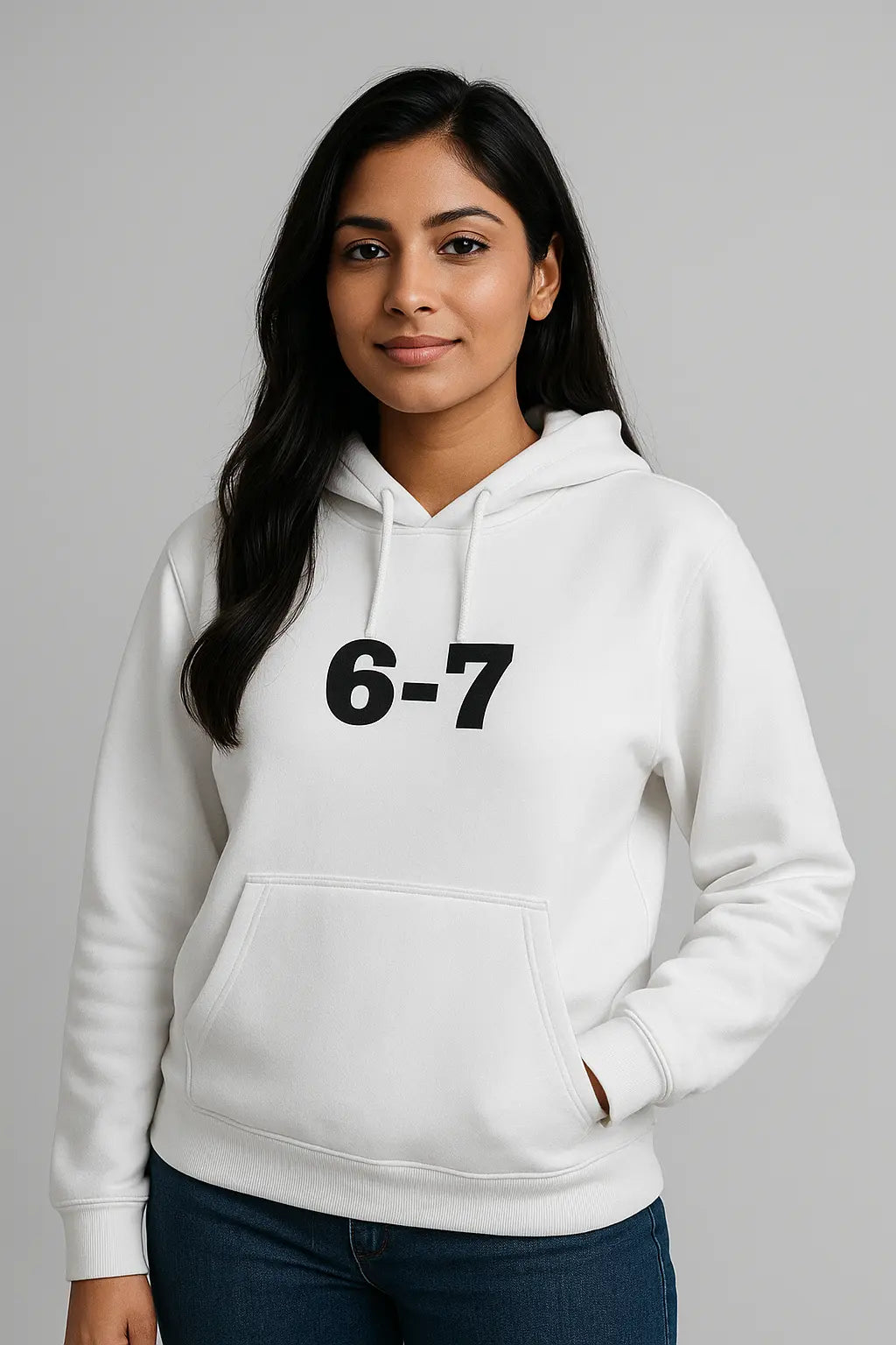 6–7 Hoodie | Centered Alpha Slab One Chest Print