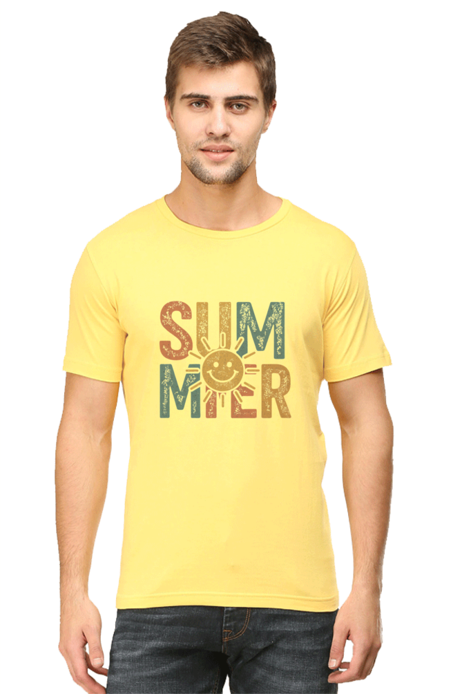SUMMER Sun Graphic T-Shirt - Vibrant Seasonal Streetwear - Unisex Cotton Tee - Big Shot Fusion