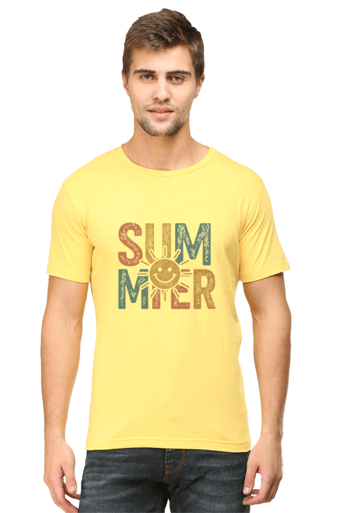 SUMMER Sun Graphic T-Shirt - Vibrant Seasonal Streetwear - Unisex Cotton Tee - Big Shot Fusion