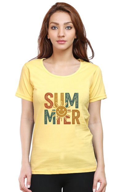 SUMMER Vintage Graphic Tee - Women's Casual Streetwear Top - Big Shot Fusion