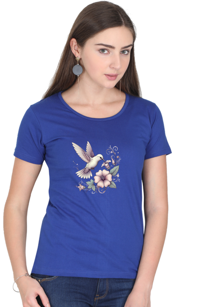 Hummingbird Harmony Round-Neck T-Shirt