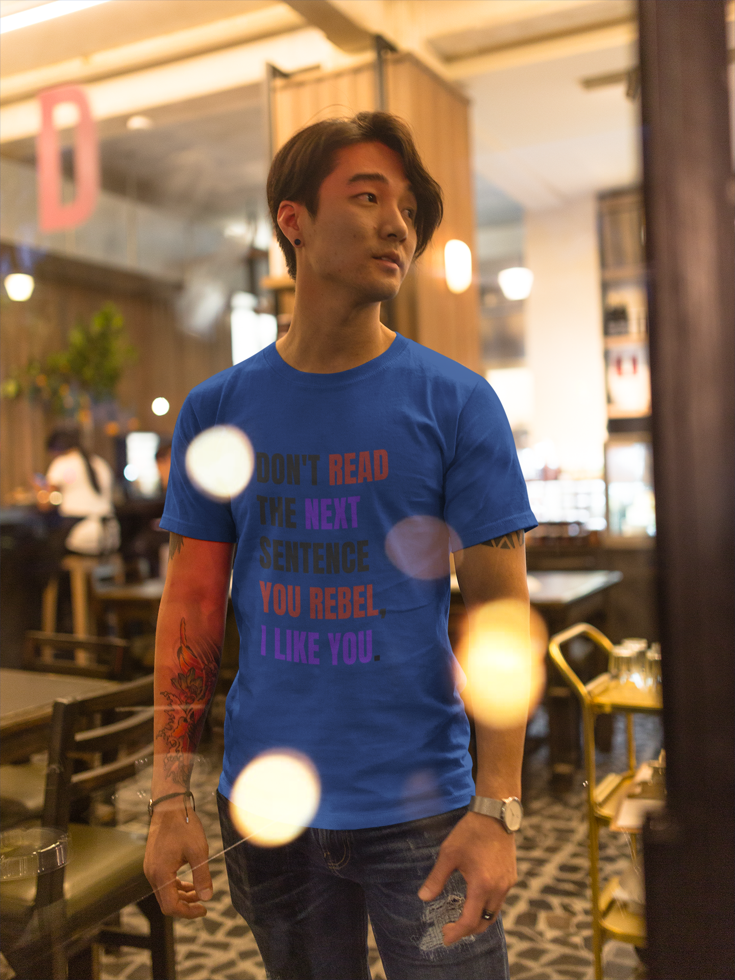 DON'T READ THIS Rebel Quote T-Shirt - Bold Anti-Conformist Streetwear - Unisex Cotton Tee" - Big Shot Fusion