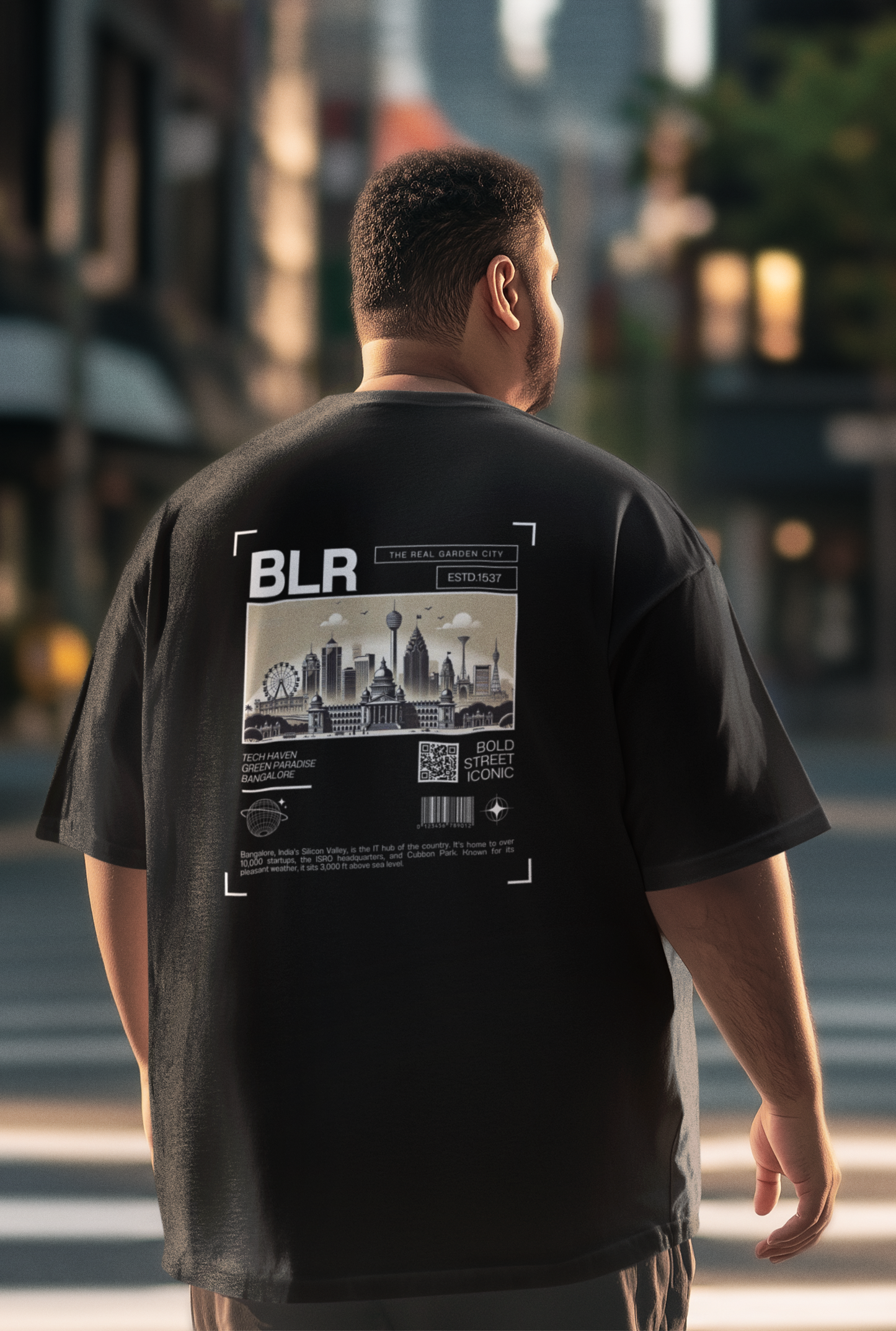 Urban Bangalore Oversized T-Shirt - Big Shot Fusion