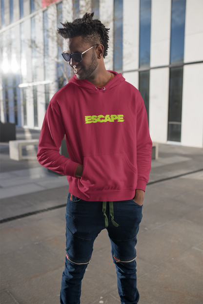 ESCAPE Neon Glitch Unisex Hoodie – Bold Streetwear for Rebels