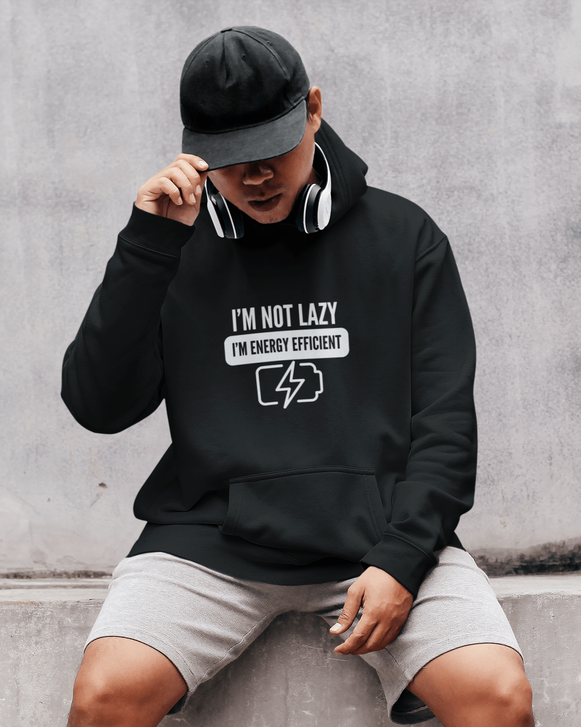 "I’m Not Lazy, I’m Energy Efficient" Hoodie