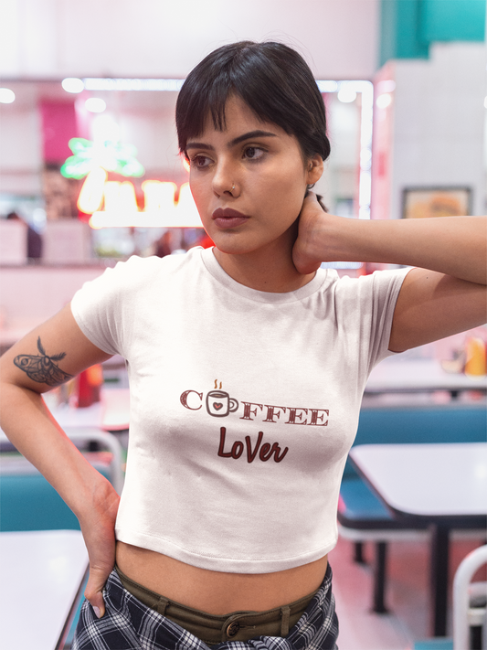 Coffee Lover" Women’s Crop Top