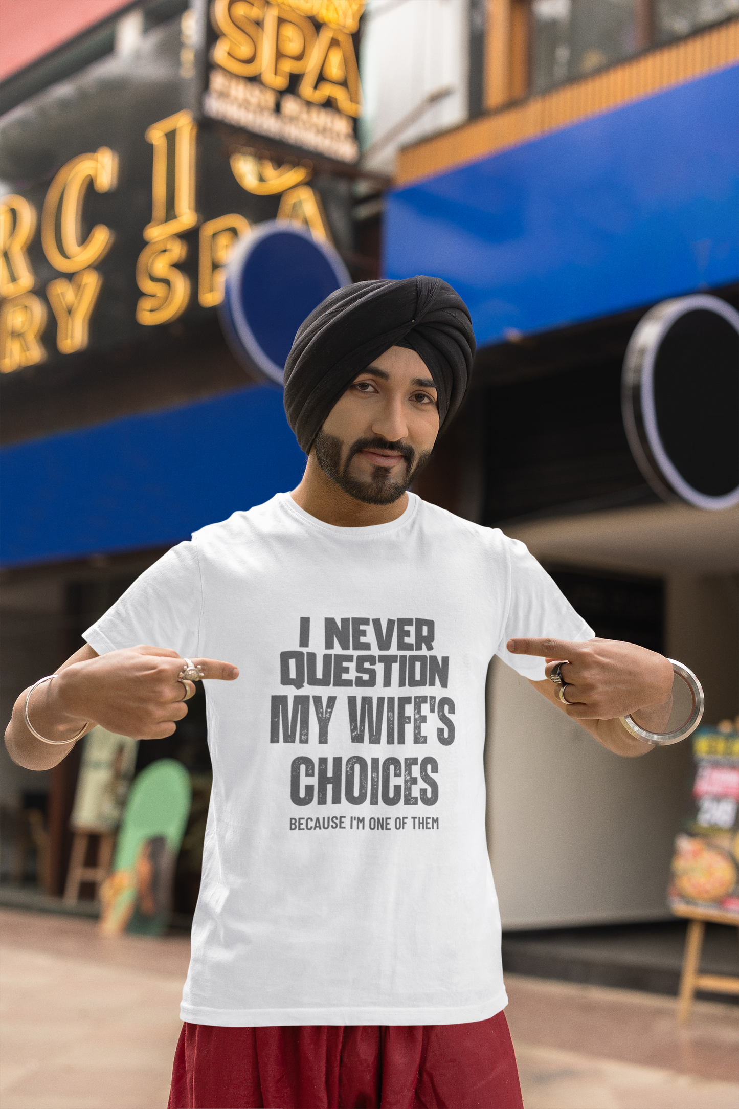 I Never Question My Wife's Choices T-Shirt – Funny and Witty Design
