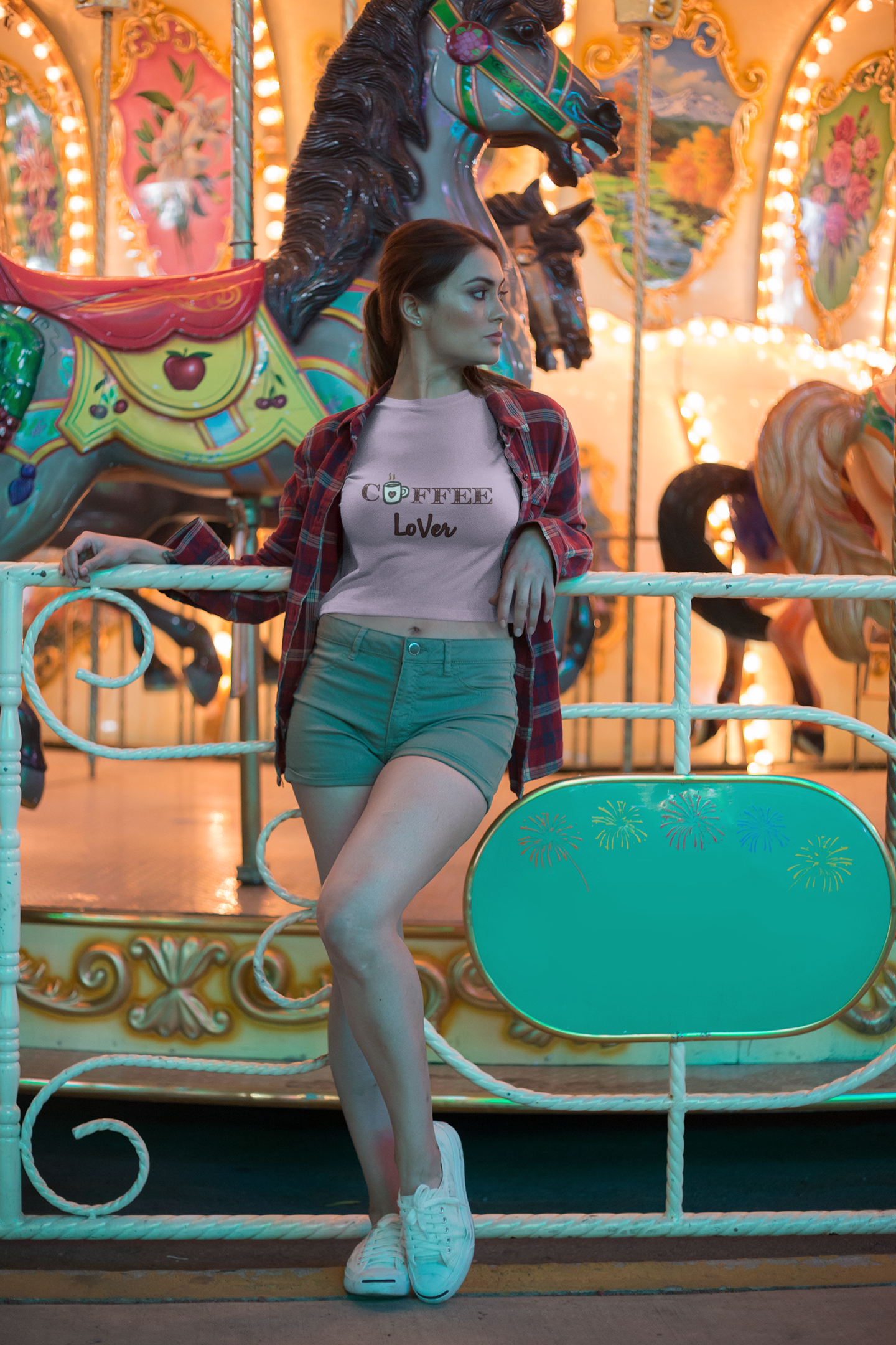 Coffee Lover" Women’s Crop Top