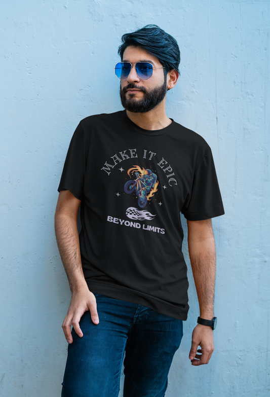LIMITLESS VELOCITY" Bike Racing Tee - Defy Gravity, Own the Asphalt - Big Shot Fusion