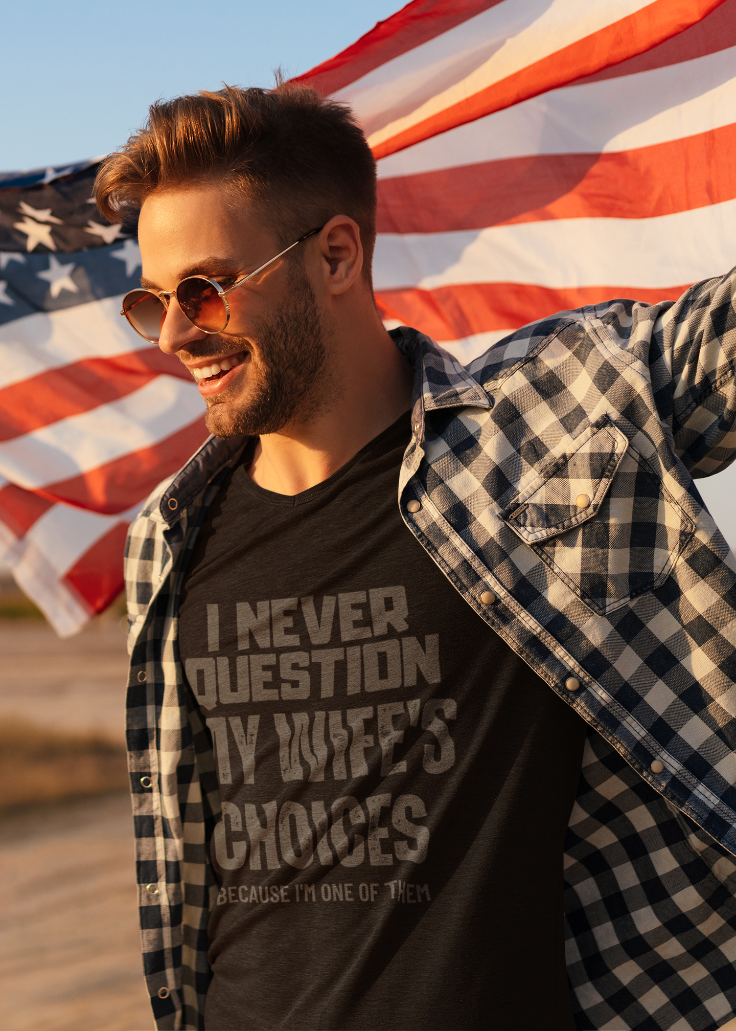I Never Question My Wife's Choices T-Shirt – Funny and Witty Design